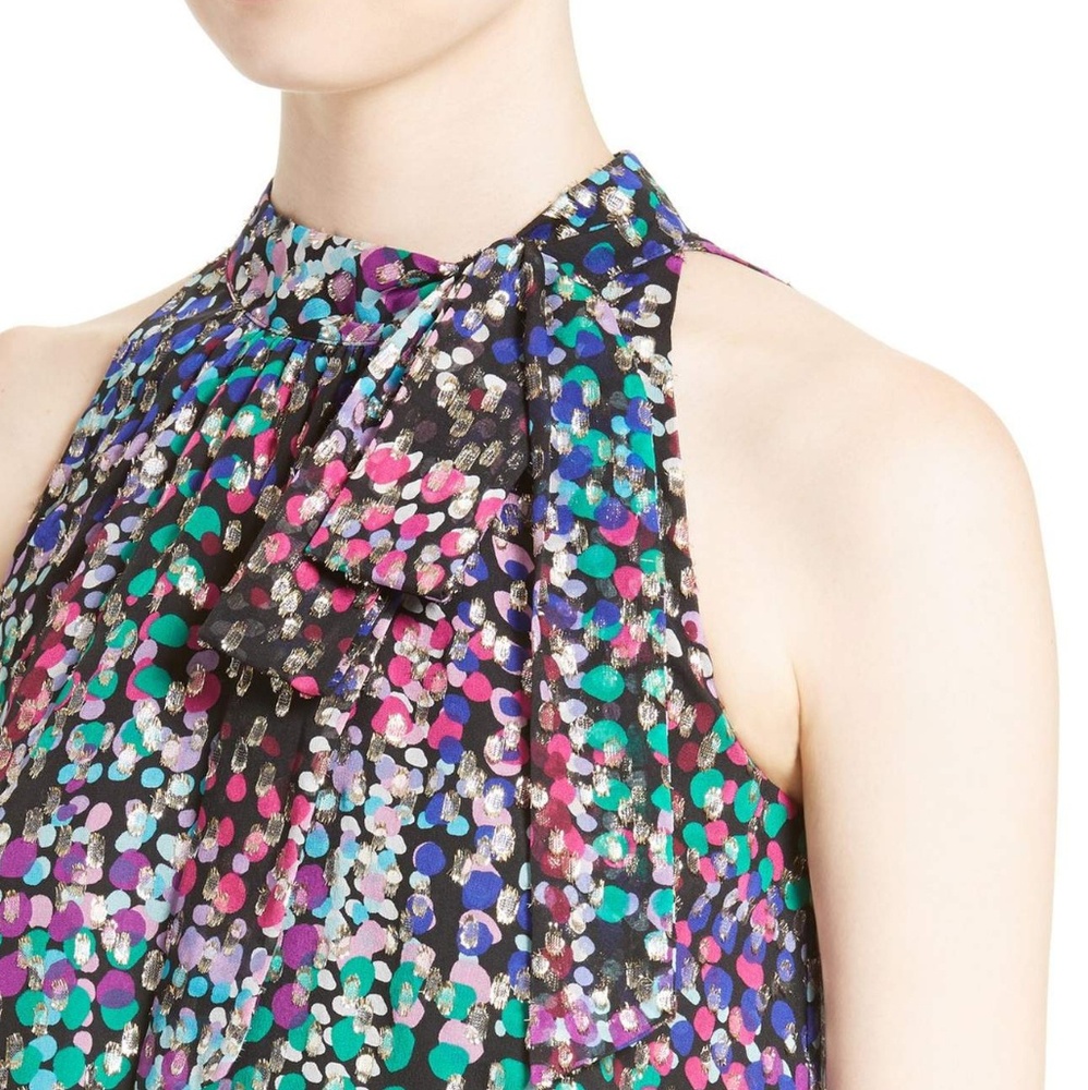 Kate Spade metallic multi dot top xs